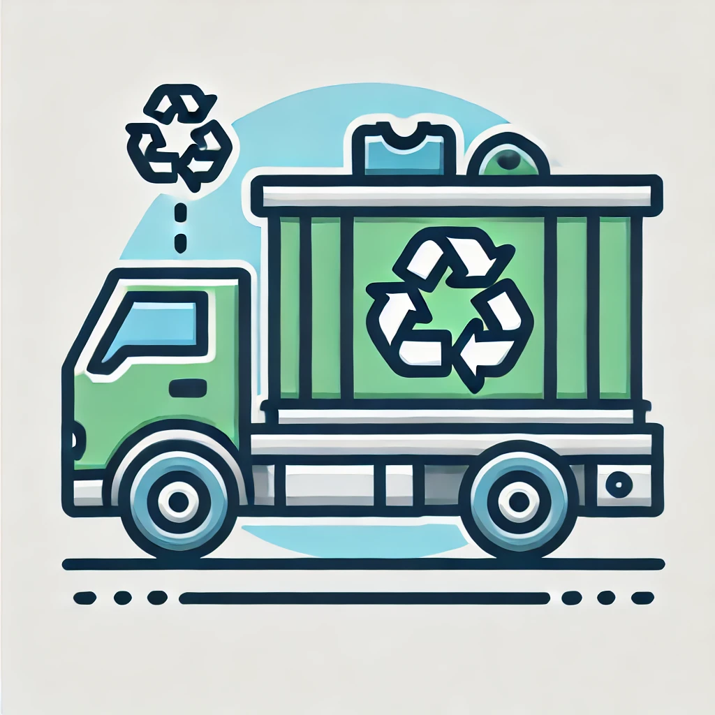 Textile Recycling Truck Icon